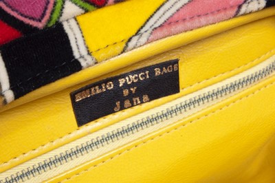 Lot 1 - A Pucci printed velvet bag, 1960s, labelled...