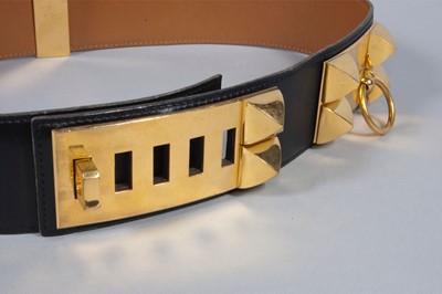 Lot 2 - An Hermès collier de chien belt and wristlet,...