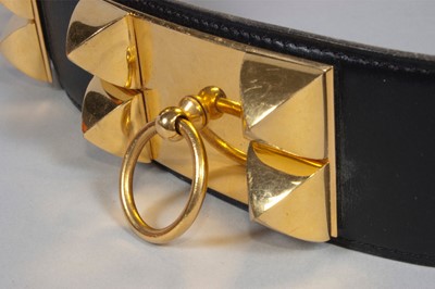Lot 2 - An Hermès collier de chien belt and wristlet,...