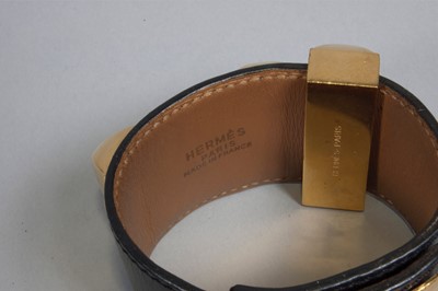 Lot 2 - An Hermès collier de chien belt and wristlet,...