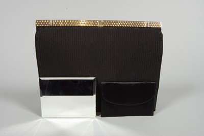 Lot 16 - A Cartier gold mounted black silk grosgrain...