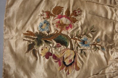 Lot 56 - An ivory silk bridal gown, circa 1838, with...