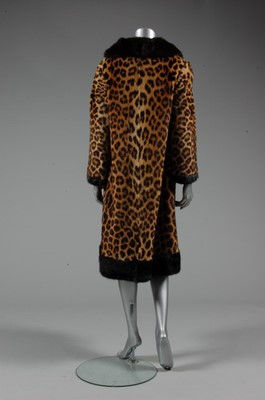 Lot 179 - A leopard skin and dark brown mink coat, late...