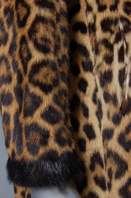 Lot 179 - A leopard skin and dark brown mink coat, late...