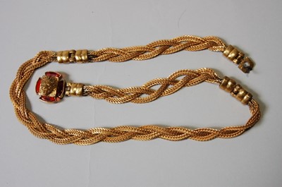 Lot 21 - A Chanel plaited gilt metal belt, probably...