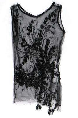 Lot 141 - Four distressed beaded dresses and quantity of...