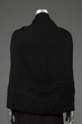 Lot 75 - A rare Gabrielle Chanel beaded silk crepe...