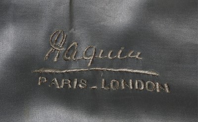 Lot 79 - A Paquin pale blue embroidered orientalist...