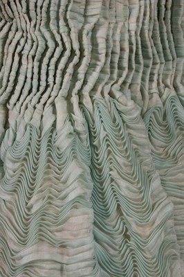 Lot 146 - A Sybil Connolly pleated linen evening...