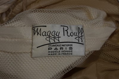 Lot 130 - A Maggy Rouff couture ivory tulle...