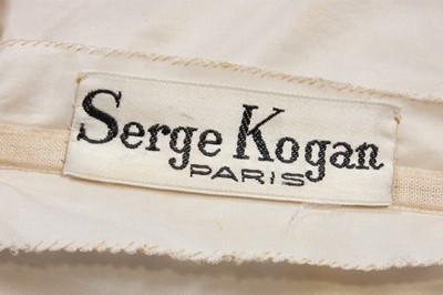 Lot 123 - A Serge Kogan couture ivory taffeta...
