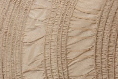 Lot 32 - A purple silk caleche bonnet, late 18th...