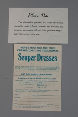 Lot 181 - A Campbell's `Souper' dress, American, 1968,...