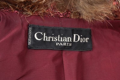 Lot 151 - A Christian Dior couture evening coat, late...