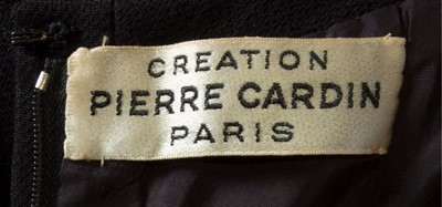 Lot 185 - A good Pierre Cardin black wool futuristic...