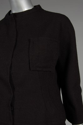 Lot 133 - A Balenciaga couture black day suit, 1956,...