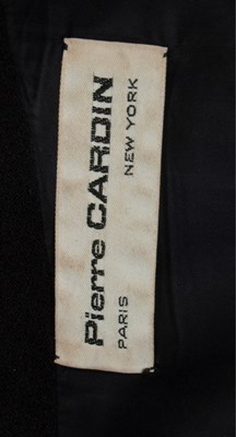 Lot 190 - A Pierre Cardin black wool evening gown with...