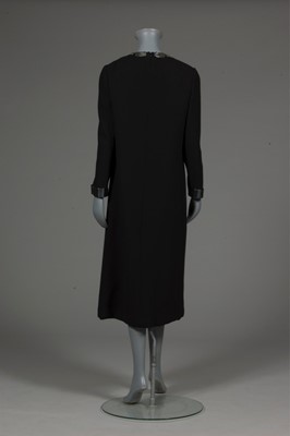 Lot 190 - A Pierre Cardin black wool evening gown with...