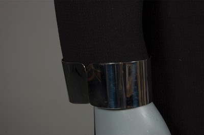 Lot 190 - A Pierre Cardin black wool evening gown with...