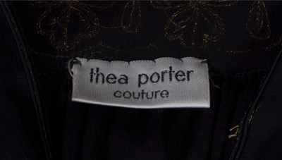 Lot 198 - A dramatic Thea Porter embroidered black...