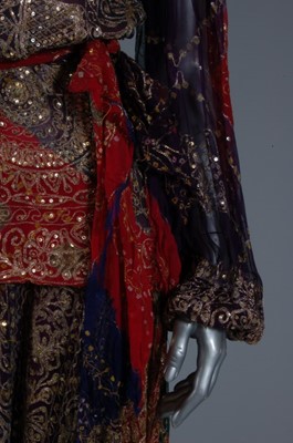 Lot 208 - A Thea Porter printed chiffon and lavishly...