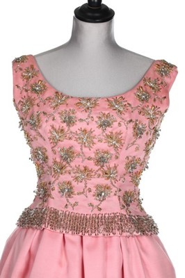 Lot 90 - A fine Givenchy couture pink shantung silk...