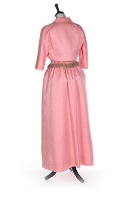 Lot 90 - A fine Givenchy couture pink shantung silk...