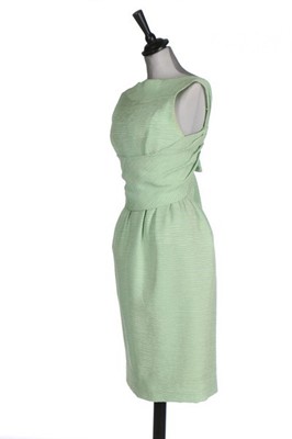 Lot 91 - A Givenchy haute couture peppermint green...