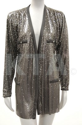 Lot 113 - A Gianni Versace black Oroton tuxedo jacket,...