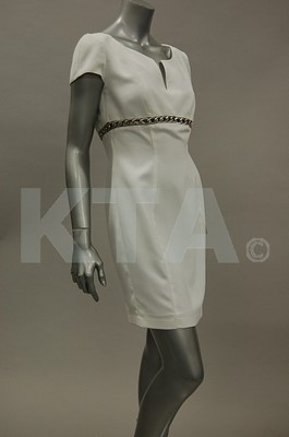 Lot 117 - A Thierry Mugler white chain-linked dress,...