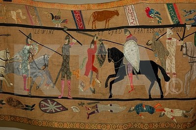 Lot 10 - An embroidered and appliqued copy of the...