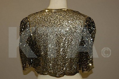 Lot 20 - Five sequined bolero evening jackets, 1930s,...