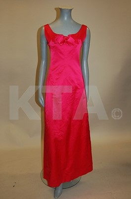 Lot 30 - A Christian Dior London cyclamen pink satin...