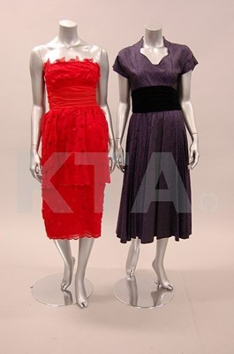 Lot 330 - Five Frank Usher evening ensembles, late 1950s-...