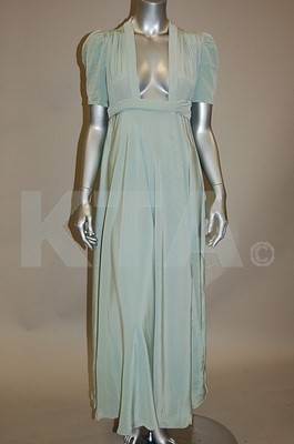 Lot 59 - An Ossie Clark for Radley aqua satin-backed...