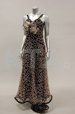 Lot 62 - Three 1930s evening gowns, comprising: black...