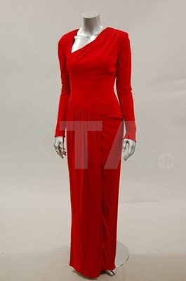 Lot 81 - A Bruce Oldfied ivory and red satin...