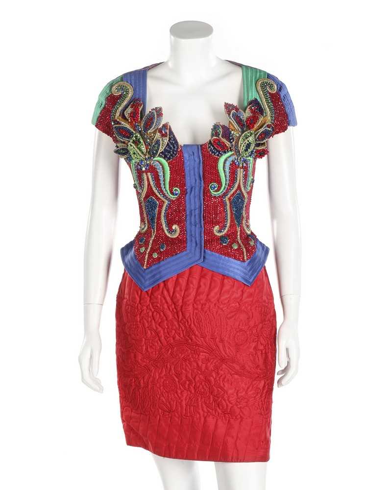 Lot 29 - A Gianni Versace rhinestone encrusted and...