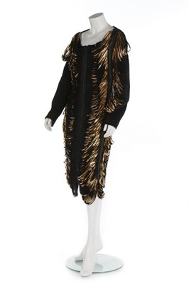Lot 199 - An Iris van Herpen slashed and gilded leather...