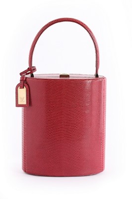 Lot 6 - A Louis Vuitton 'Ophelie' red lizard skin...