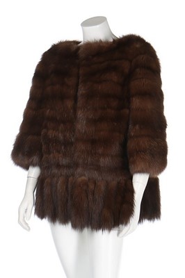 Lot 19 - A Christian Dior sable jacket, circa 1960,...