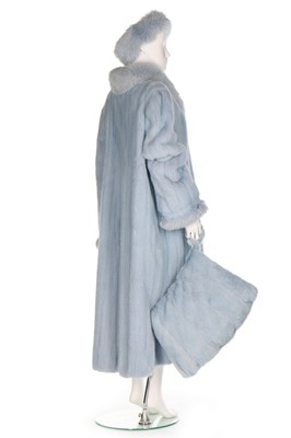 Lot 56 - A baby blue mink coat, probably 1990s, of...