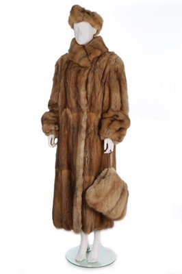 Lot 11 - A Rolf Shulte golden Russian sable coat, 1990s,...