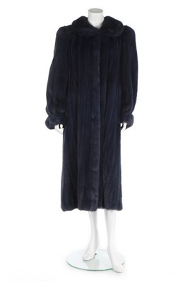 Lot 16 - A Rolf Shulte navy mink coat, 1980s, labelled,...