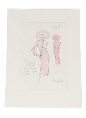 Lot 232 - The Victor Edelstein Archive: fashion sketch...