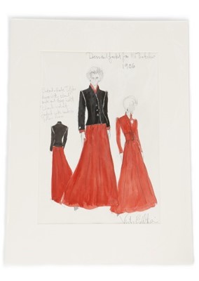 Lot 247 - The Victor Edelstein Archive: fashion sketch...