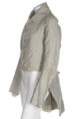 Lot 28 - A rare gentleman's striped cotton summer coat,...
