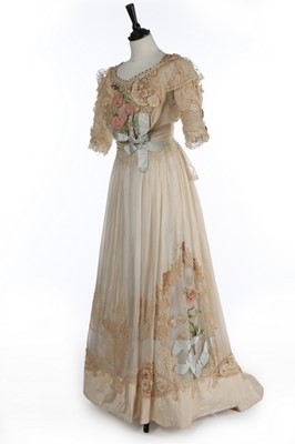 Lot 43 - A bridal or reception gown, attributed to...