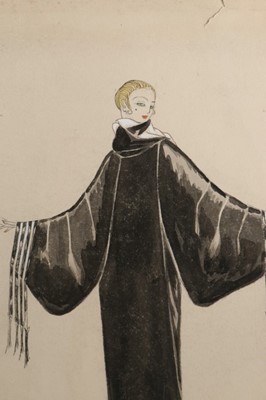 Lot 41 - Two Lucile fashion sketches, circa 1920, one...