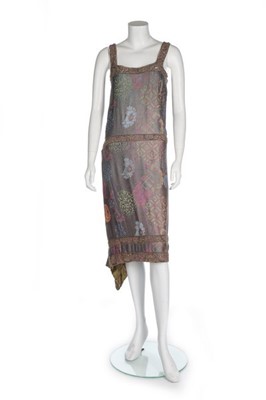 Lot 60 - A Jean Patou couture orientalist silk damask...